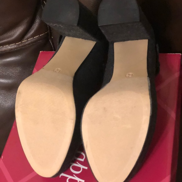 Suede type MARY Jane square heels - Picture 5 of 8